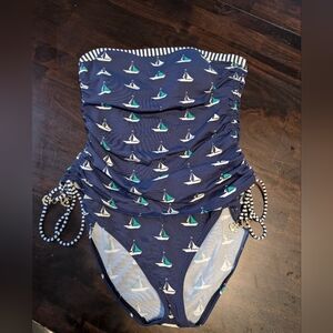 Tommy Bahama Women's One Piece Nautical Sailboat Swimsuit, Women's 8